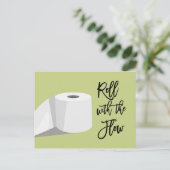 Humor Toiletpapier Uitgestelde Trouw Aankondiging (Staand voorkant)