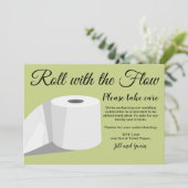 Humor Toiletpapier Uitgestelde Trouwdatum Aankondi Kaart (Staand voorkant)