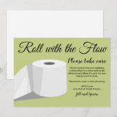 Humor Toiletpapier Uitgestelde Trouwdatum Aankondi Kaart (Voorkant / Achterkant)