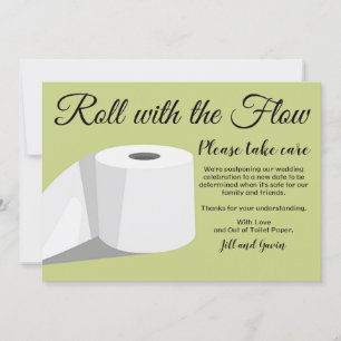Humor Toiletpapier Uitgestelde Trouwdatum Aankondi Kaart