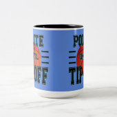 Humor tot het uiteinde van de Basketball Tweekleurige Koffiemok (Center)