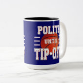 Humor tot het uiteinde van de Basketball Tweekleurige Koffiemok (Voorkant rechts)