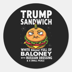 Humor Trump Sandwich Ronde Sticker