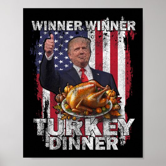 Humor Trump Vance winnaar Turkije diner dan Poster (Voorkant)
