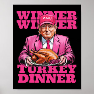 Humor Trump winnares Turkije diner grappig dan Poster