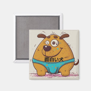 Humor unieke cartoon kunstwerk in Japanse stijl Magneet