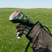 Humor Uw Bericht Tijger Monogram Initiaal Golfheadcover (Insitu)