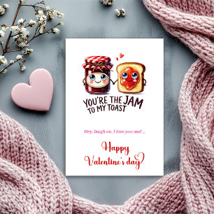 Humor Valentijnkaart met Grappige Fruitpersonages Feestdagenkaart