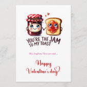 Humor Valentine Card with Silly Fruit Characters Feestdagenkaart (Voorkant)