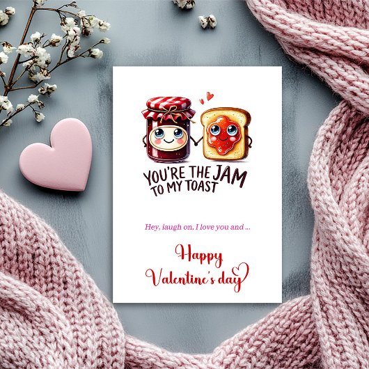 Humor Valentine Card with Silly Fruit Characters Feestdagenkaart