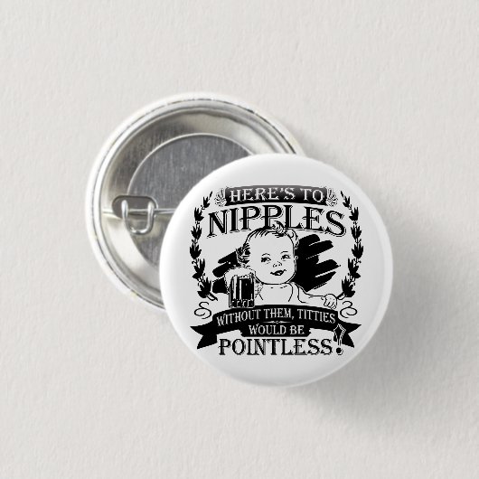 Humor van borstvoeding ronde button 3,2 cm (Voorkant /achterkant)