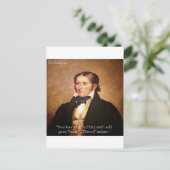 Humor van Davy Crockett "Naar Texas" Briefkaart (Staand voorkant)