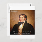 Humor van Davy Crockett "Naar Texas" Briefkaart (Voorkant / Achterkant)