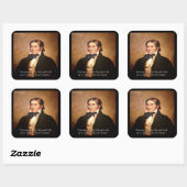 Humor van Davy Crockett "Naar Texas" Vierkante Sticker (Vel)