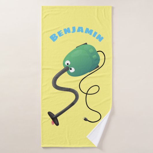 Humor van de cartoon van de stofzuiger bad handdoek (Badhanddoek)