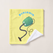 Humor van de cartoon van de stofzuiger bad handdoek (Wasdoekje)