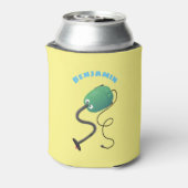 Humor van de cartoon van de stofzuiger blikjeskoeler (Blikje Achterkant)