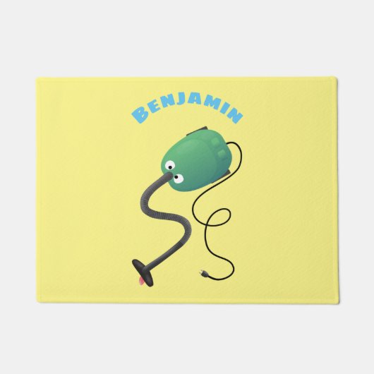 Humor van de cartoon van de stofzuiger deurmat (Voorkant)