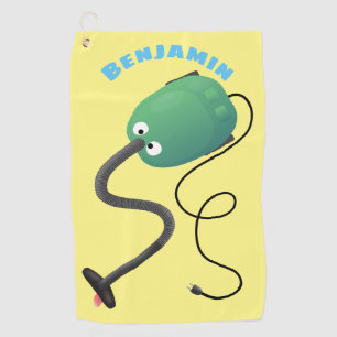 Humor van de cartoon van de stofzuiger golfhanddoek