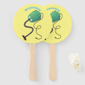 Humor van de cartoon van de stofzuiger handwaaier (Voorkant en achterkant)