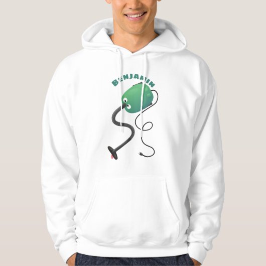 Humor van de cartoon van de stofzuiger hoodie (Voorkant)