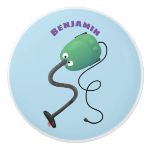 Humor van de cartoon van de stofzuiger keramische knop