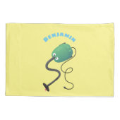 Humor van de cartoon van de stofzuiger kussensloop (Achterkant)