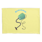 Humor van de cartoon van de stofzuiger kussensloop (Voorkant)