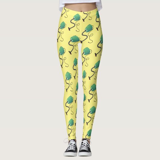 Humor van de cartoon van de stofzuiger leggings (Voorkant)