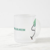 Humor van de cartoon van de stofzuiger matglas koffiemok (Voorkant rechts)