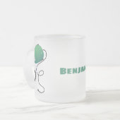 Humor van de cartoon van de stofzuiger matglas koffiemok (Voorkant links)