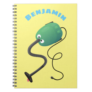 Humor van de cartoon van de stofzuiger notitieboek