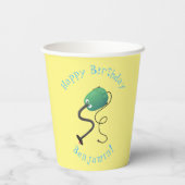 Humor van de cartoon van de stofzuiger papieren bekers (Achterkant)