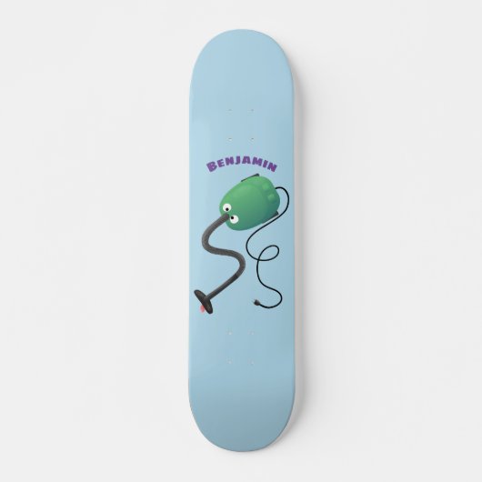 Humor van de cartoon van de stofzuiger persoonlijk skateboard (Voorkant)