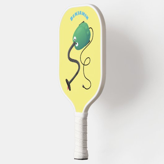 Humor van de cartoon van de stofzuiger pickleball paddle (Links)