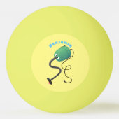 Humor van de cartoon van de stofzuiger pingpongbal (Achterkant)