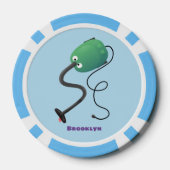 Humor van de cartoon van de stofzuiger poker chips (Achterkant)