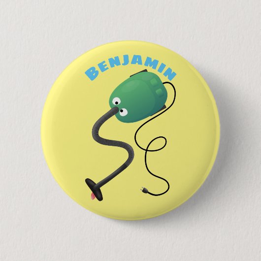Humor van de cartoon van de stofzuiger ronde button 5,7 cm (Voorkant)