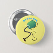 Humor van de cartoon van de stofzuiger ronde button 5,7 cm (Voorkant /achterkant)