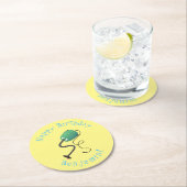 Humor van de cartoon van de stofzuiger ronde kartonnen onderzetter (Insitu)