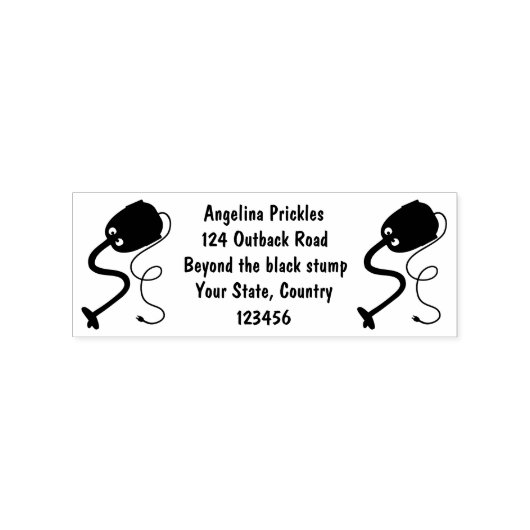 Humor van de cartoon van de stofzuiger rubberstempel (Afrduk)