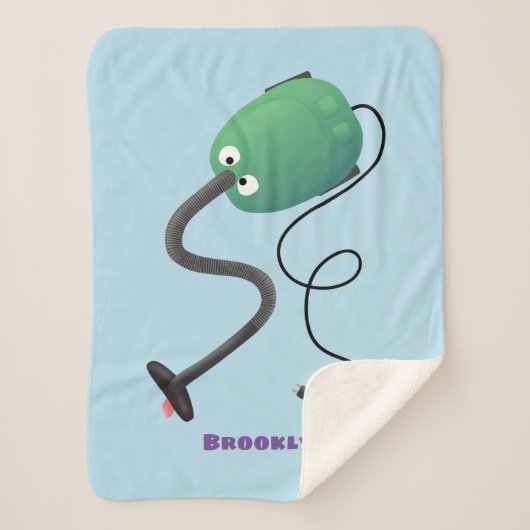 Humor van de cartoon van de stofzuiger sherpa deken (Voorkant)