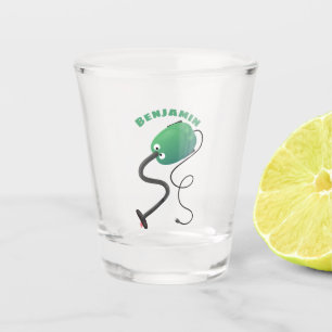 Humor van de cartoon van de stofzuiger shot glas