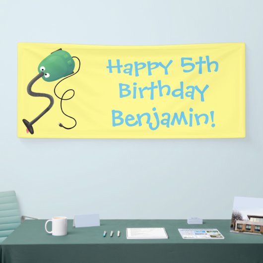 Humor van de cartoon van de stofzuiger spandoek (Beurs)