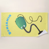 Humor van de cartoon van de stofzuiger strandlaken (Voorkant)