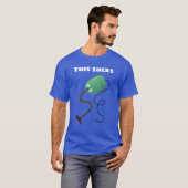 Humor van de cartoon van de stofzuiger t-shirt (Voorkant volledig)