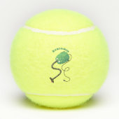 Humor van de cartoon van de stofzuiger tennisballen (Achterkant)