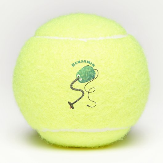 Humor van de cartoon van de stofzuiger tennisballen (Voorkant)