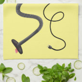 Humor van de cartoon van de stofzuiger theedoek (Gevouwen)