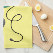 Humor van de cartoon van de stofzuiger theedoek (Quarter Fold)